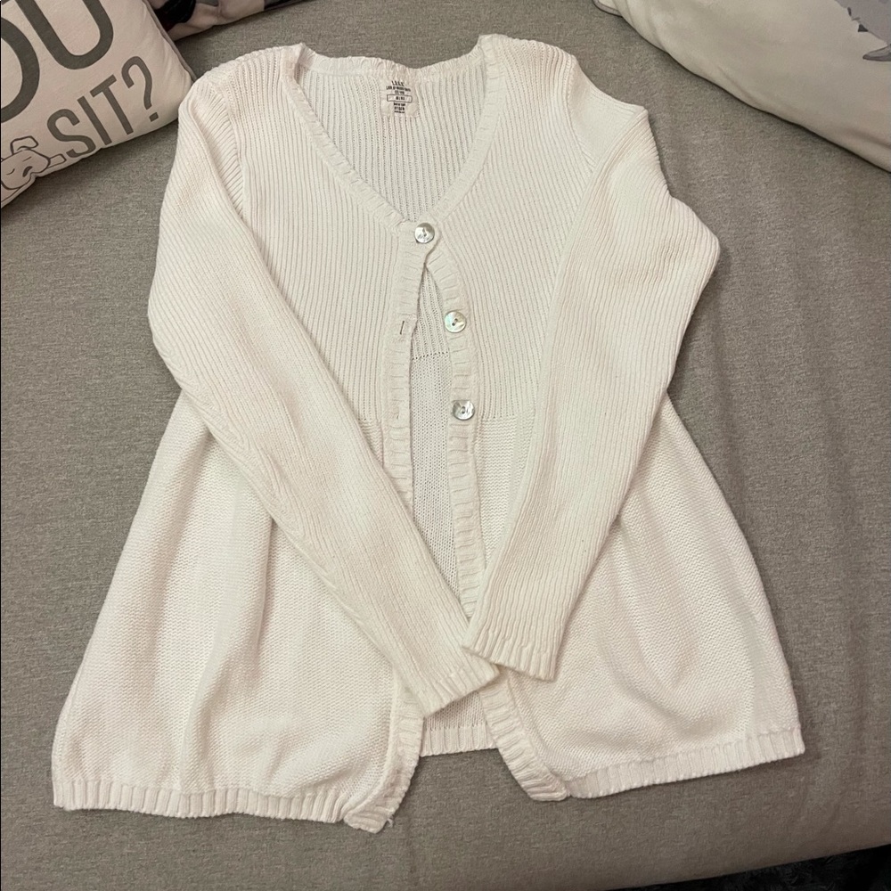 L.O.G.G. Button down sweater with flare